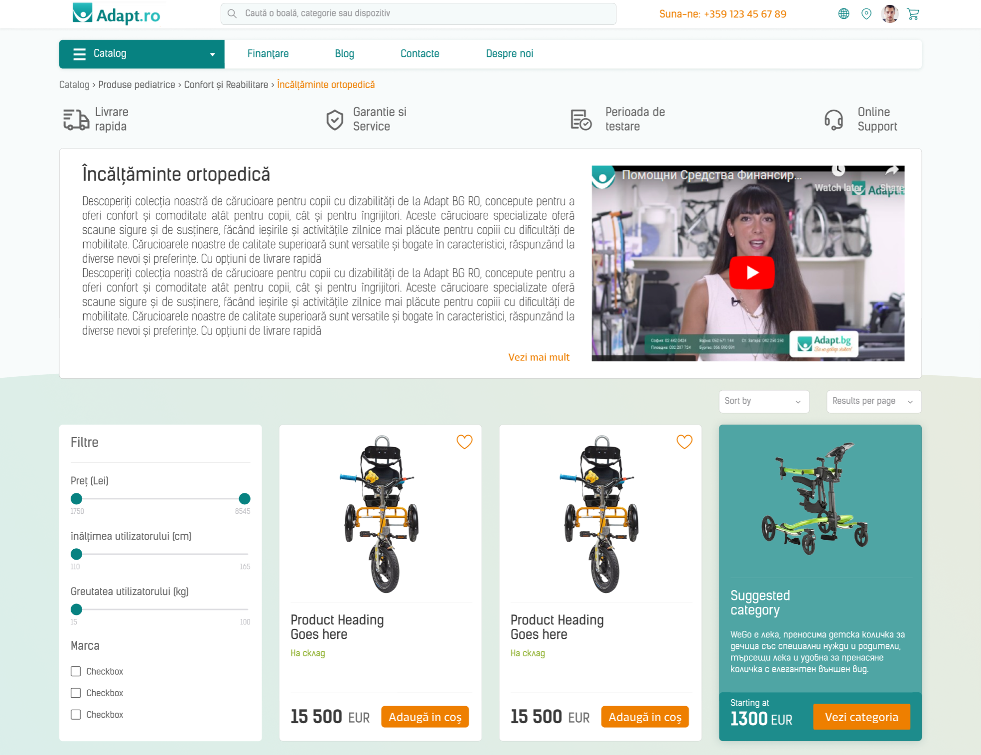 Adapt.ro homepage screenshot