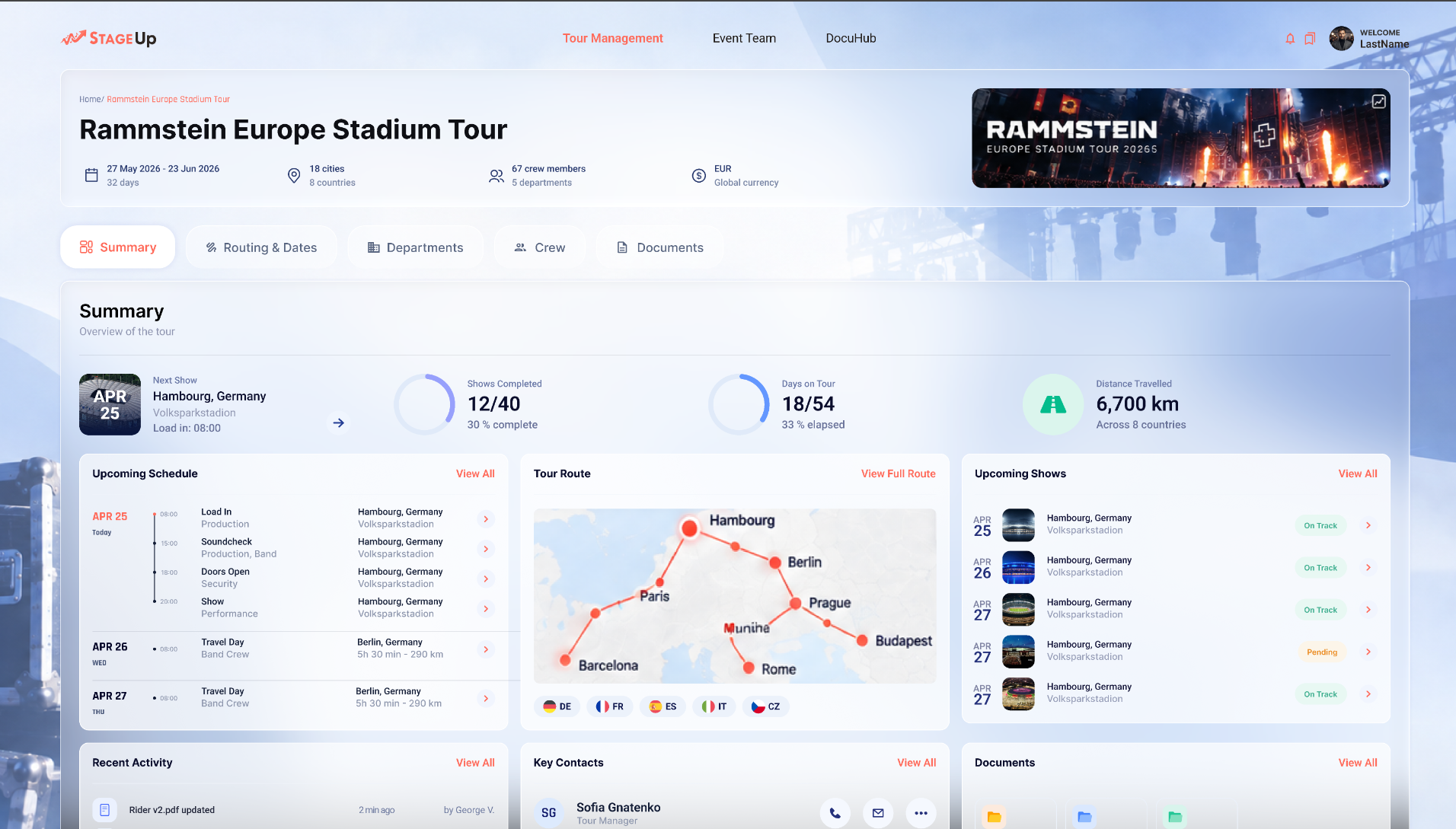 Tour shows dashboard and mobile view